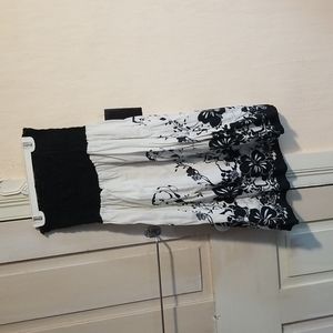 Strapless dress, black and white, M